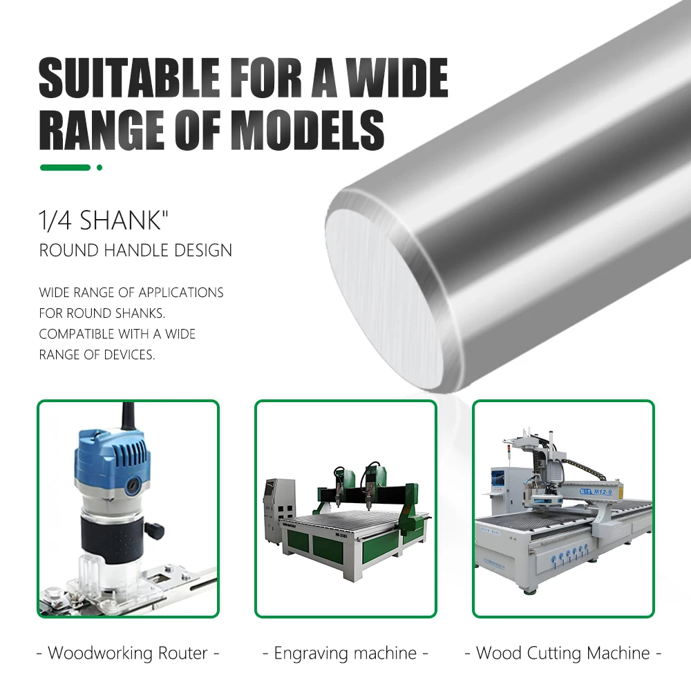 LAVIE 1 قطعة 1/4 عرقوب الصلبة كربيد تقليم CNC بت راوتر بت النجارة قاطعة المطحنة Z07C1325CCL