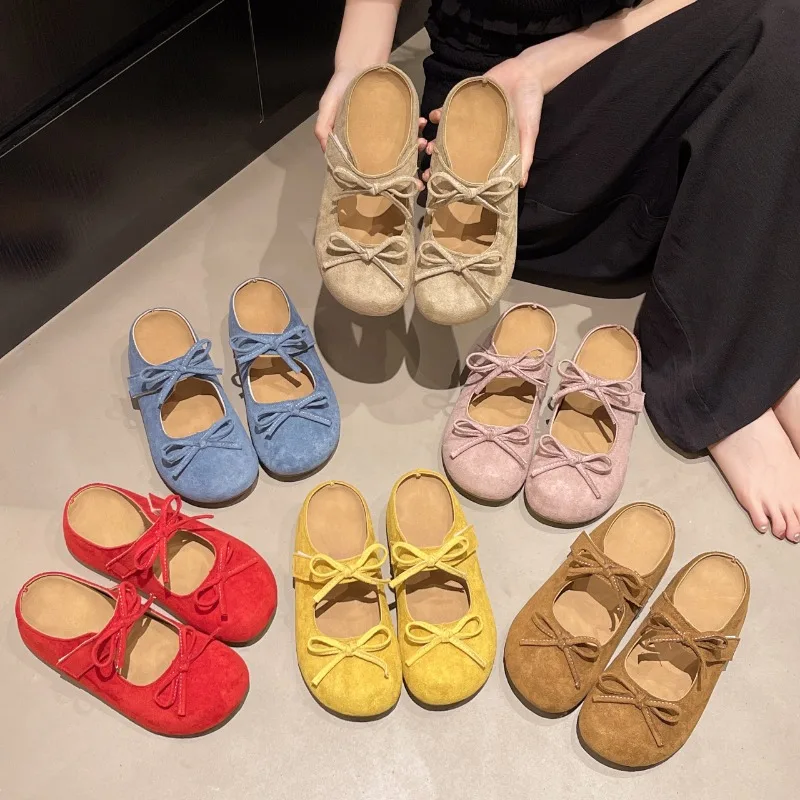 

2025 Spring /Summer New Fashion with Bow Korean Version Thick Bottom Soft Bottom Increase Outside To Wear Female Half Slippers