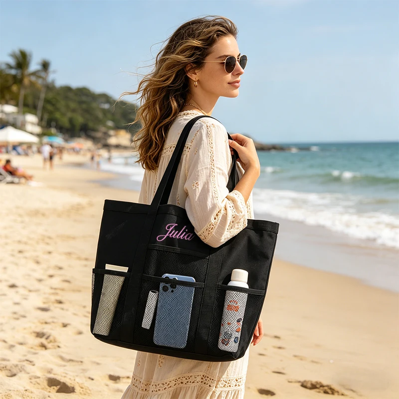 Maßgeschneiderte Stickerei/Standard-Stil 2 Optionen, Atmungsaktive Handtasche, Schwimm-Aufbewahrungstasche, Schultertasche! – Detail 3