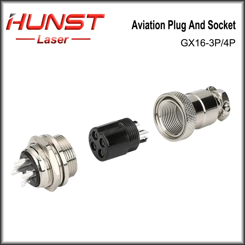 HUNST GX16-3P/GX16-4P Aviation Plug Connector Metal Butt Plug Suitable For Foot Pedals And Swivel Joints