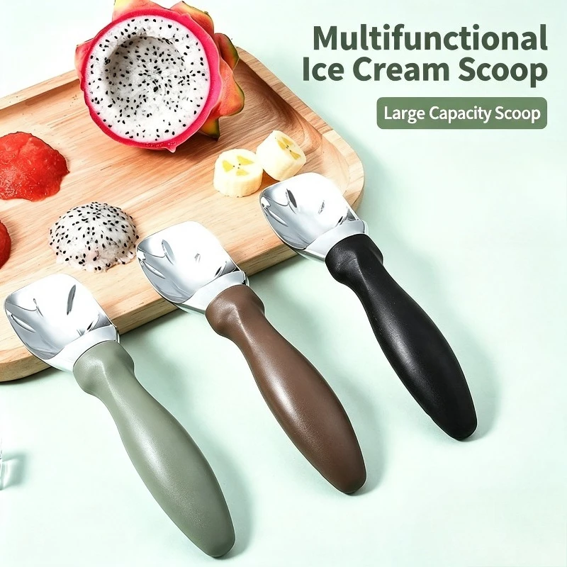 Thickened Ice Cream Scoop Multifunctional Fruit Watermelon Melon Baller with Lid Opener