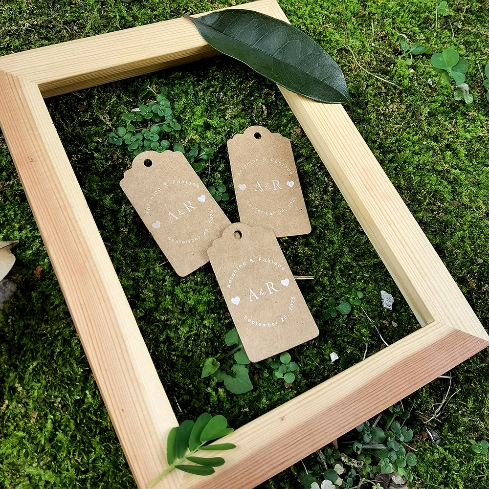 

BJ12-Label Customization Tags Personalized White Print Wedding Supplies Your Logo Home Decoration