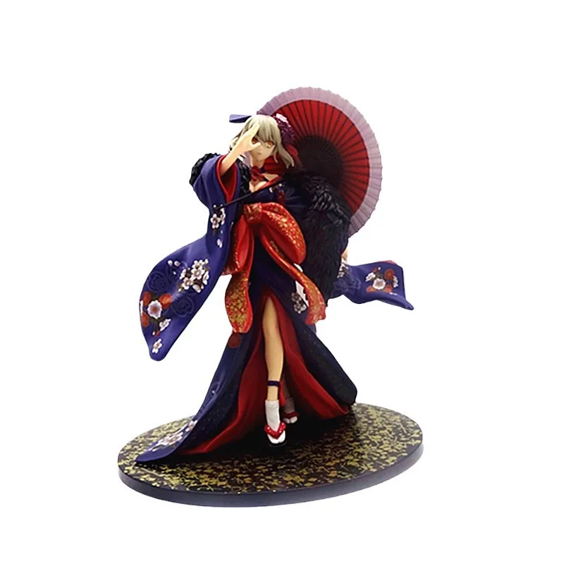 27cm Fate Grand Order Altria Pendragon (Alter) Kimono Game Girl Figure Model Statue Collection Desktop Decoration Ornament Toys