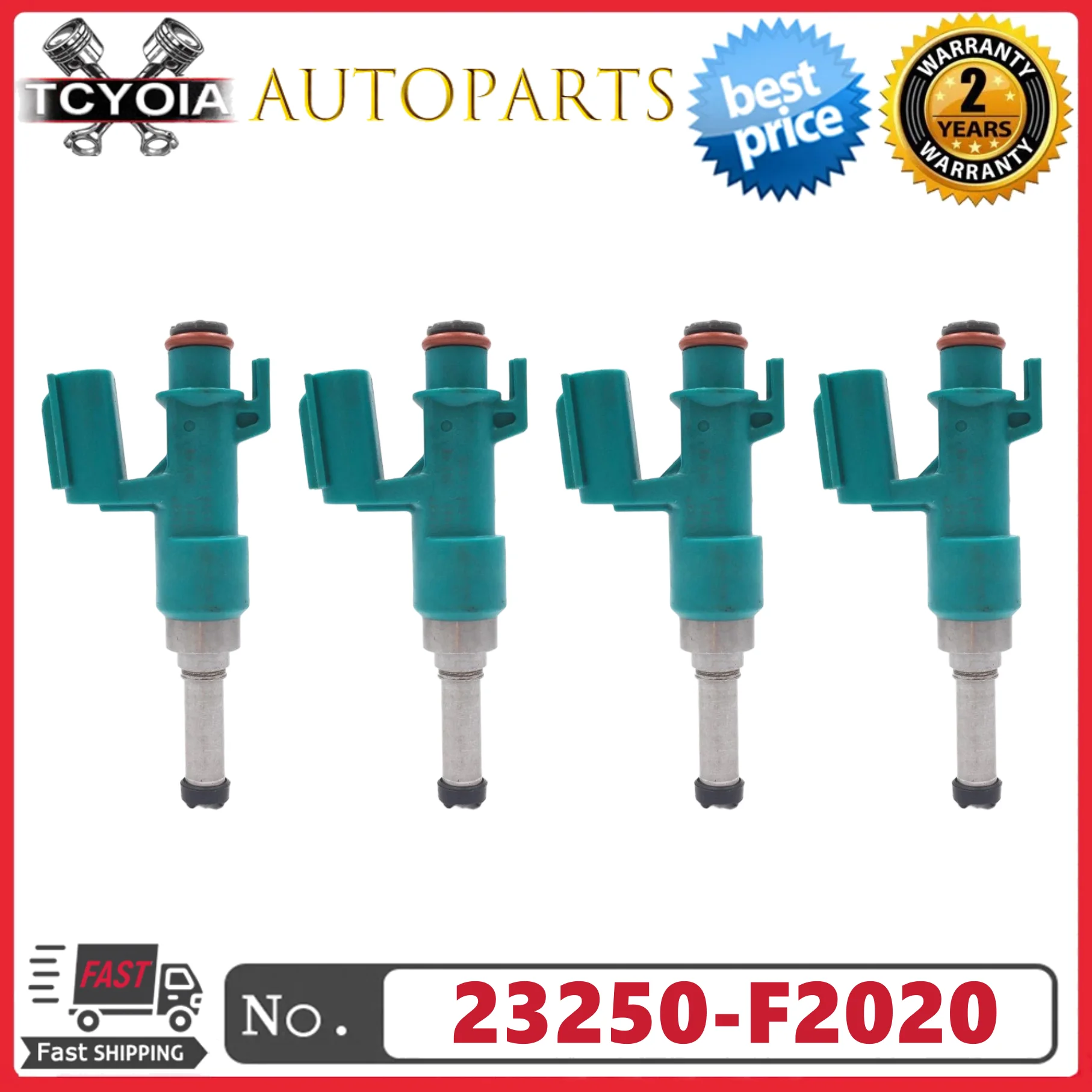 

Комплект из 4 новых топливных форсунок (23250-F2020, 23209-F2020) для Toyota Camry 1TR, 2TR, 1RZ, 2RZ, 3RZ