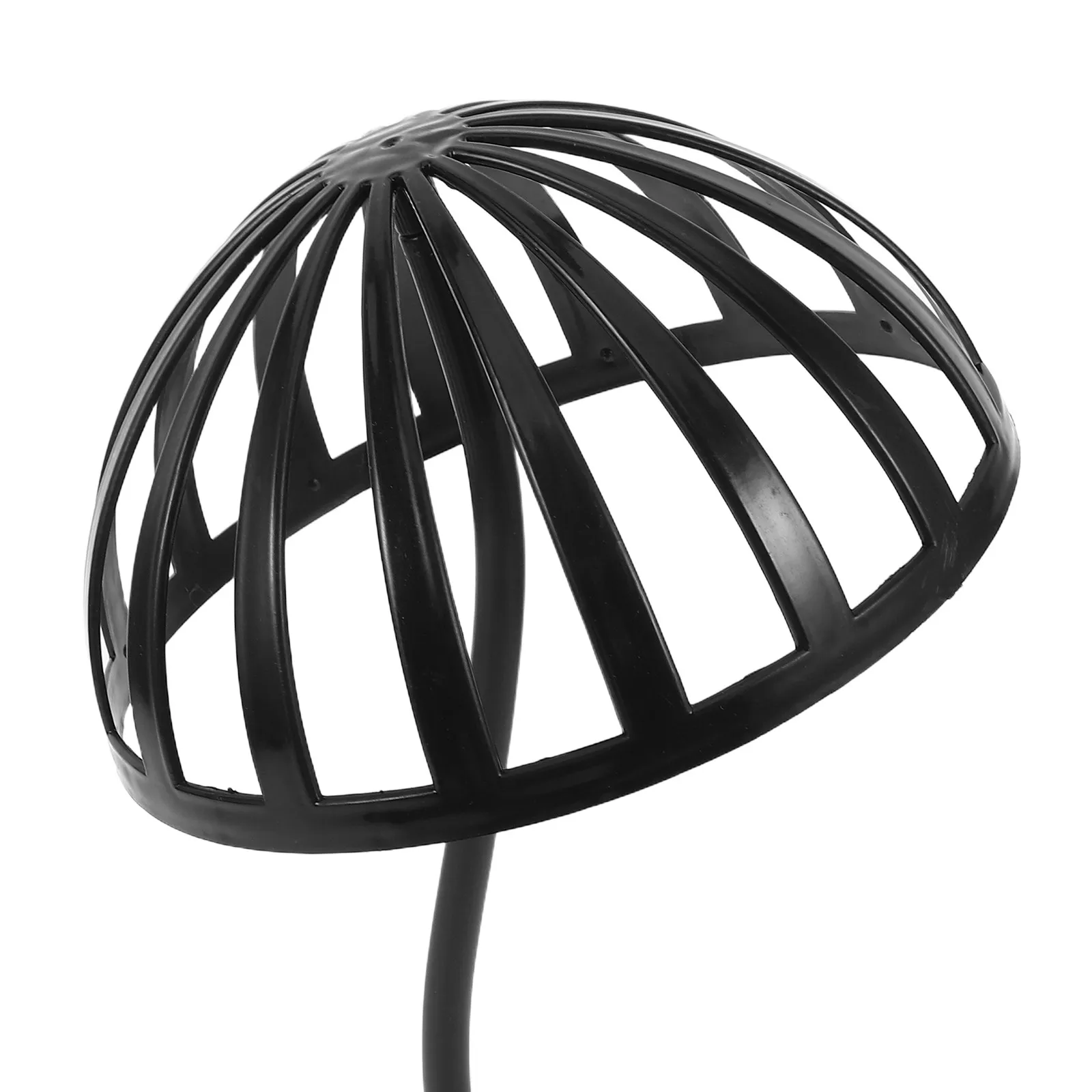 Freestanding Hat Stand Plastic Dome Shaped Cap Holder Display Rack Black Base for Baseball Caps Wigs Hats Retail Store Boutique view 5