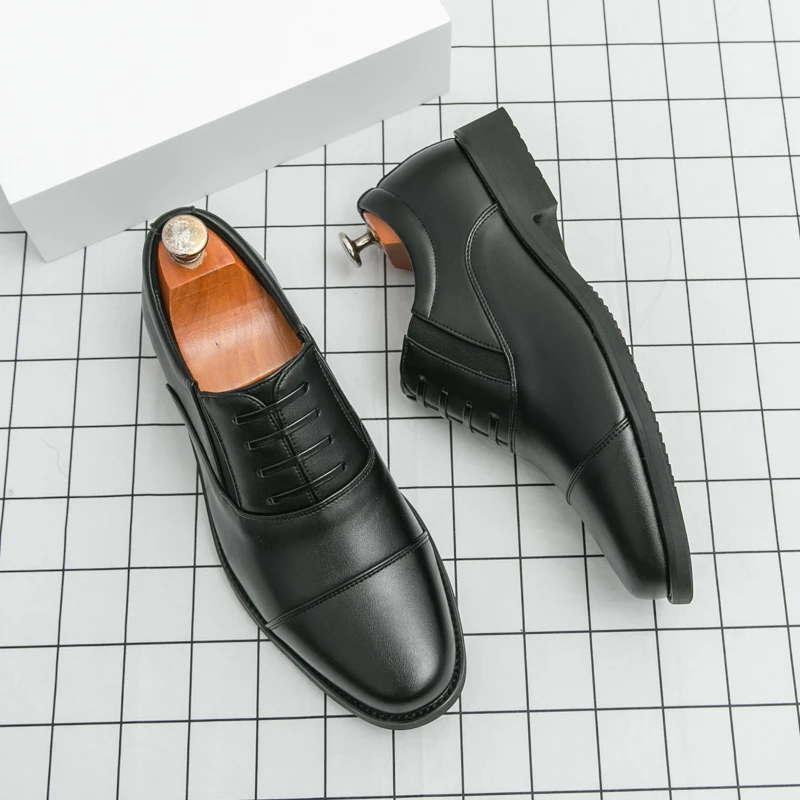 Fashion Brogues Leather Shoes For Men Classic Men's Dress Shoes Wedding Oxford Shoes Man Formal Casual Business Leather Shoe Man