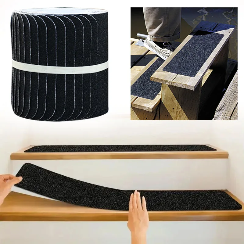 10-1PCS Indoor/Outdoor Anti Slip Tape Safety Grip Tape For Stairs Floor Treads Walkways Ramps Decks Step Traction Non Slip Tape