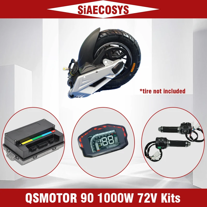 

QS 10Inch Rim 90 1000W Mid Drive Electric Motorcycle Moror Kits With Votol Controller