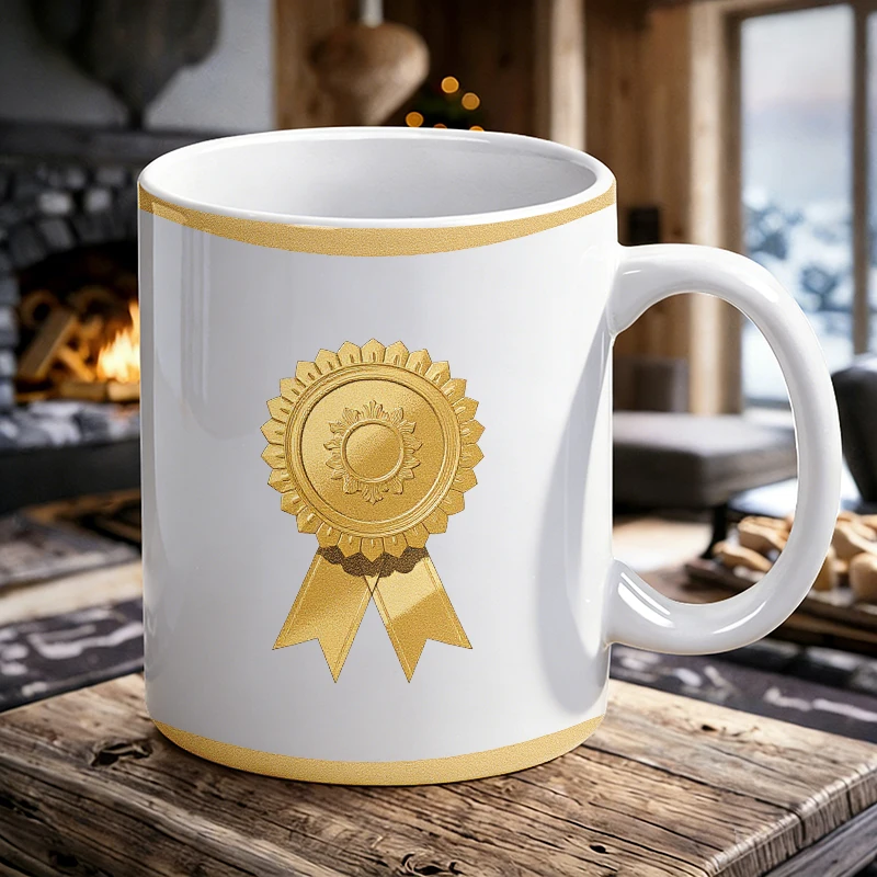 

Luxury 3D Gold Ceramic Mug, Coffee Mug, Milk Cup, Office Tea Cup, Drinking Cup, Gift for Friends, Fade-Resistant