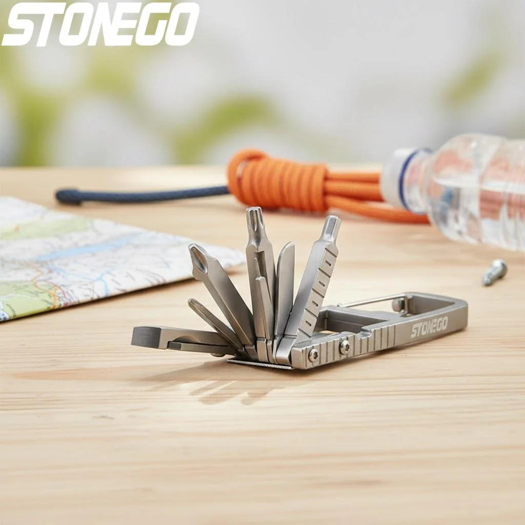 STONEGO Multifunction Screwdriver Tool Kit Portable DIY Keychain Tool Bottle Opener Outdoor Camping Travel 13 in 1 Mini Tools