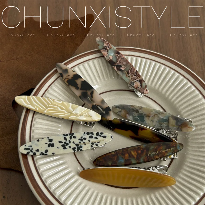 مشبك شعر لـ Flyaways، مشبك من الأسيتات الكوري، مشبك غرة للجبهة، تثبيت آمن للشعر الرقيق، ضروري للتصفيف اليومي