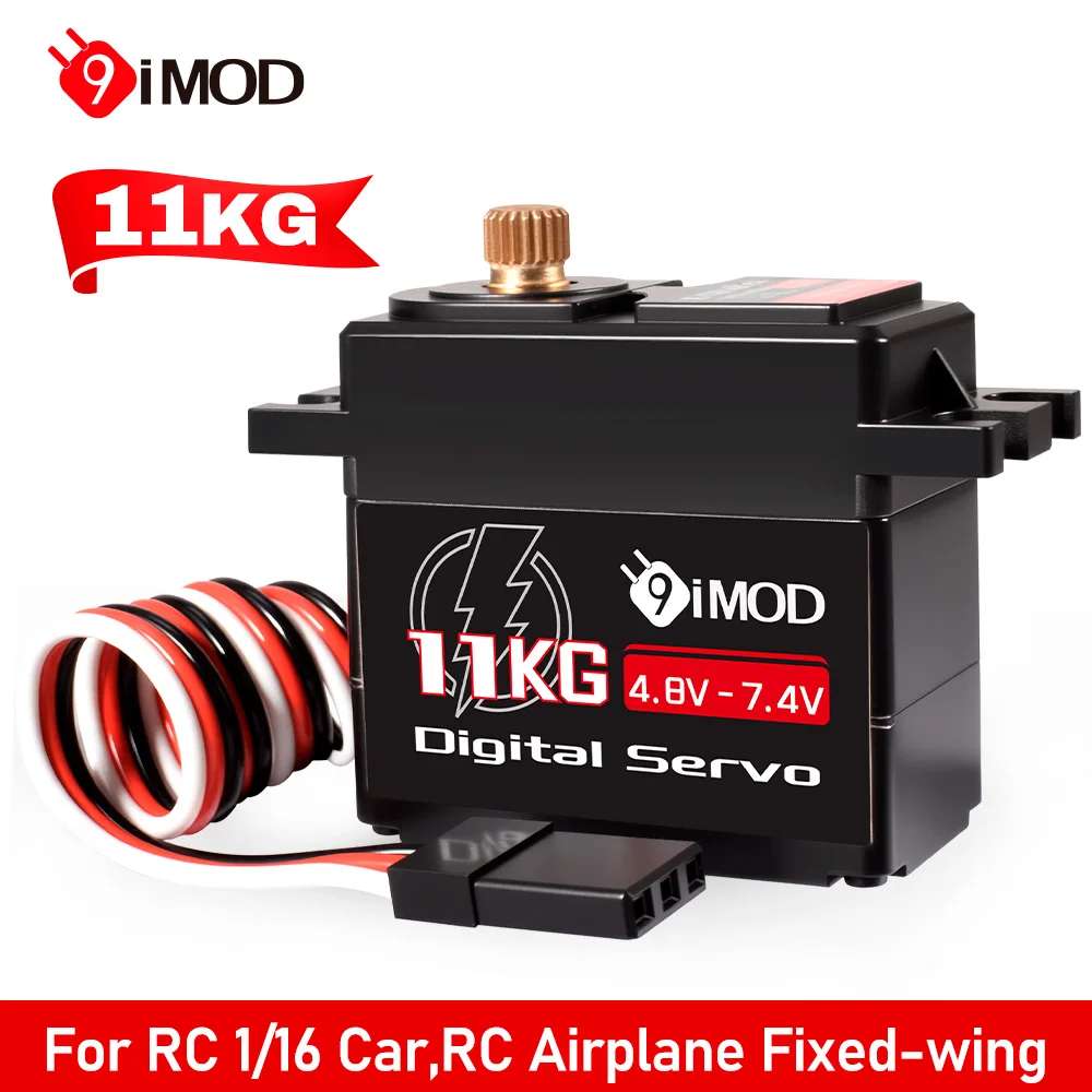 9IMOD 11KG Digital Servo Metal Gear RC Servo 4.8V-7.4V Digital Micro Cored Motor For Remote Control 1/16 Car Airplane Fixed-Wing