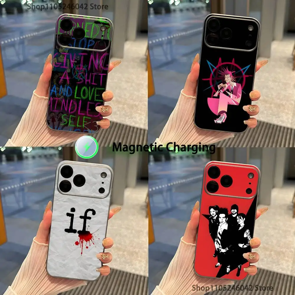 

Msi Mindless Self Indulgence Band For iPhone 17,16,15,14,13,12,11,Pro,Max Magnetic Wireless Charging Transparent gray Phone Case