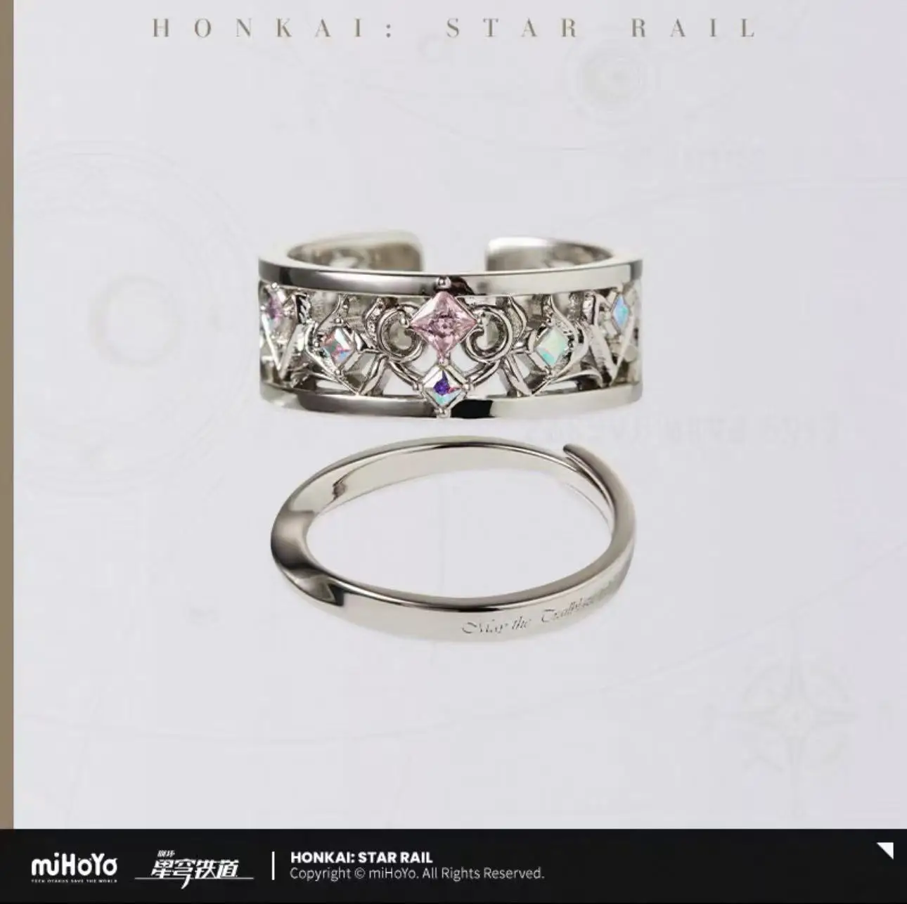 miHoYo Official Honkai Star Rail Genuine Product Cyrene Anime Character Ring Set Halloween Christmas Gift Cosplay Accessory Prop