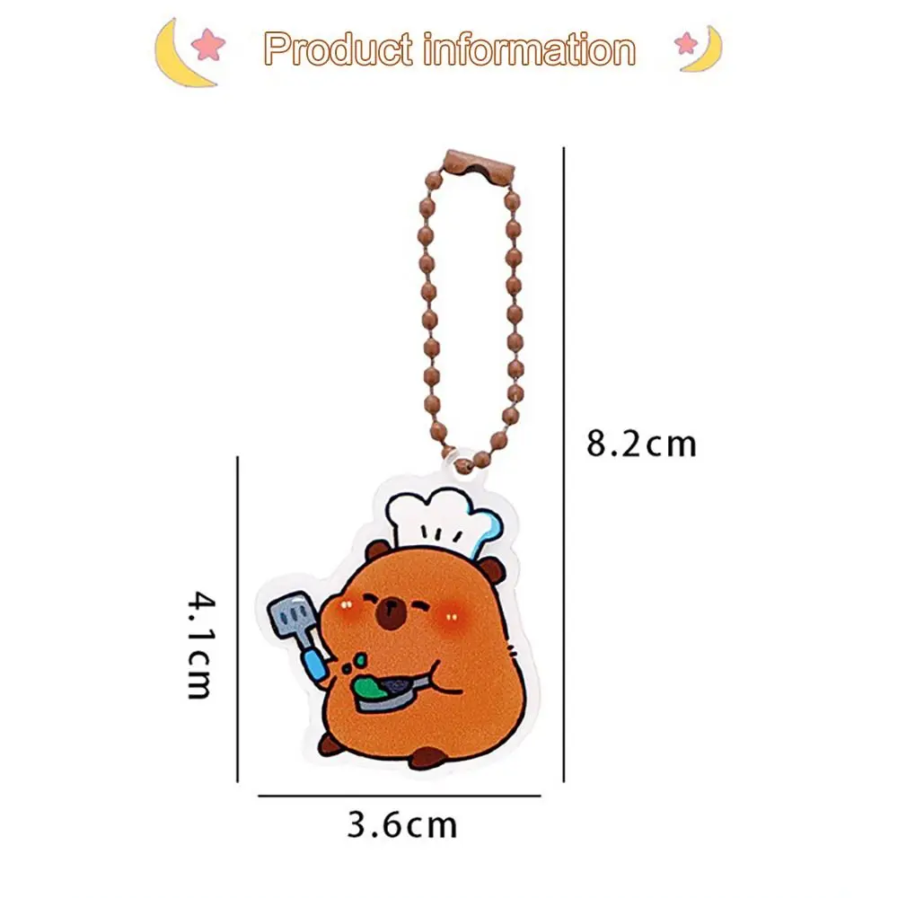 Trendy Cute Cartoon Capybara Keychain Pendant Keychain Decoration Cute Girl Acrylic Keychain Capybara Bag Pendant Lover Gift