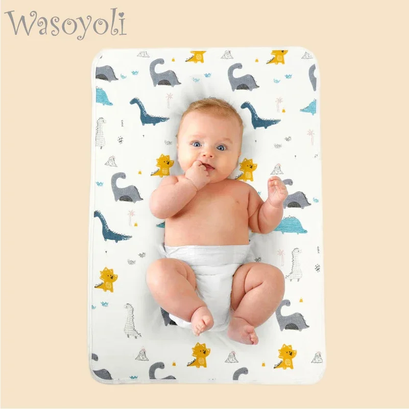 1 Piece Wasoyoli Baby Changing Pads 50*70cm Infant Pushchair Doubel side Waterproof Mat Baby Portable Reusable Changing Pad