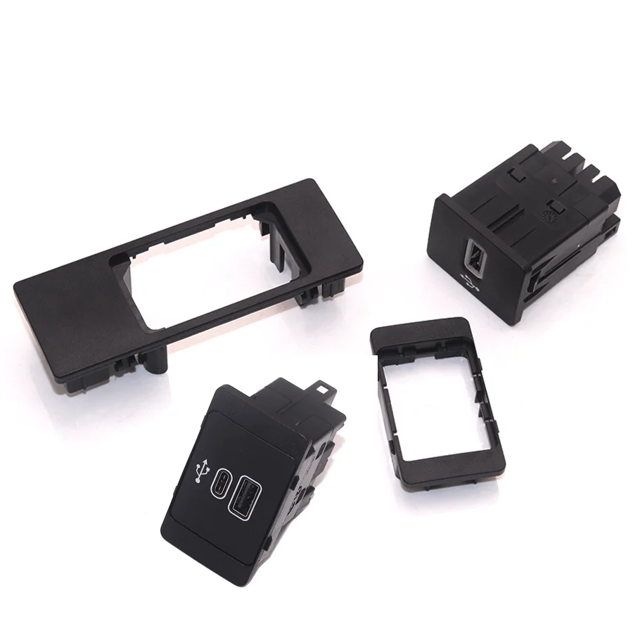Wooeight Carplay Interface Module For Ford Single Dual USB TypeC Charger Socket Frame For Transit Explorer F-150 LC5T-14F014-DB