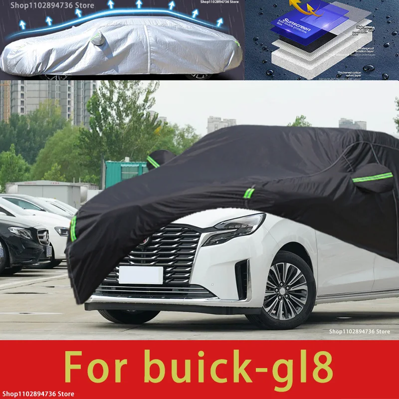 

For buick gl8 fit Outdoor Protection Full Car Covers Snow Cover Sunshade Waterproof Dustproof Exterior black car cover