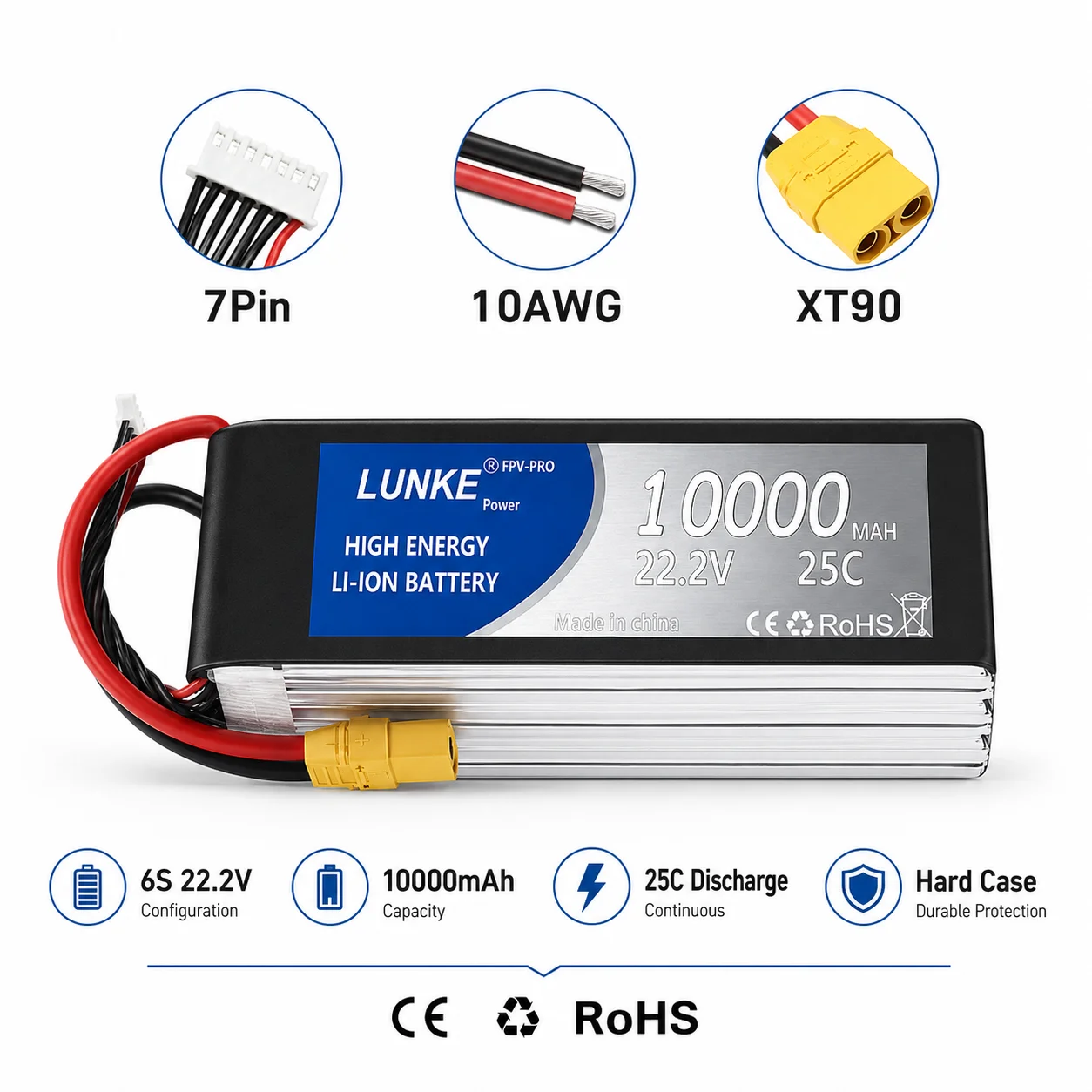 Batterie  Lipo 2S 3S 4s 5s 6s  - 6S Lipo Battery 22.2V 5000Mah review and price