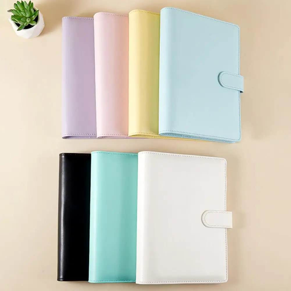 Pen Loop  Useful A5 6-Hole Binder Faux Leather Notebook Cover Detachable Binder Universal   for Gift