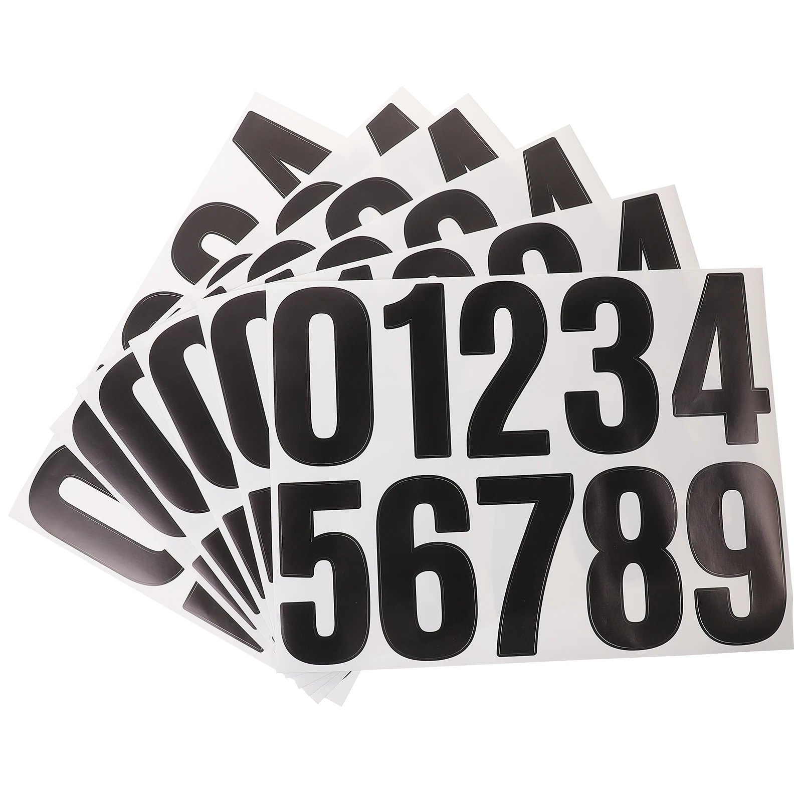 

6pcs 4 Inch Digital Stickers Self Adhesive Black for Mailbox Trash Can Numbers Waterproof Outdoor Use Durability Decorative