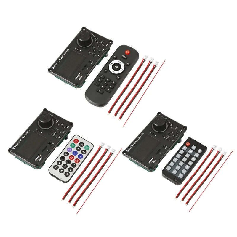 2x50W Bluetooth-comaptible 5.0 MP3 Decoders Decoding Board Modules 12V Car USB MP3 Player USB Remote Board Modules