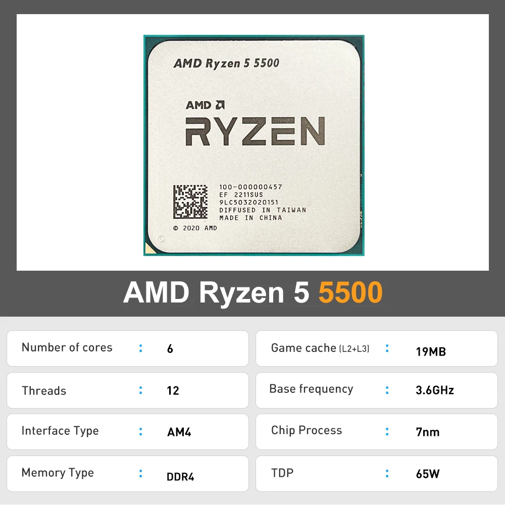 Amd r5 5500マザーボード,新しいバージョン5500.5,CPUロックB450M-HDV r4.0,am4 ddr4 64gb