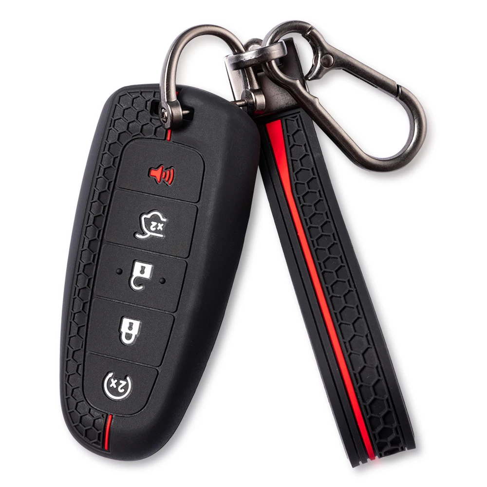Silicone 5 Buttons Remote Car Key Case Cover Fob For Ford Explorer Edge Escape Flex Taurus 2011 2012 2013 2014 2015 Smart Key