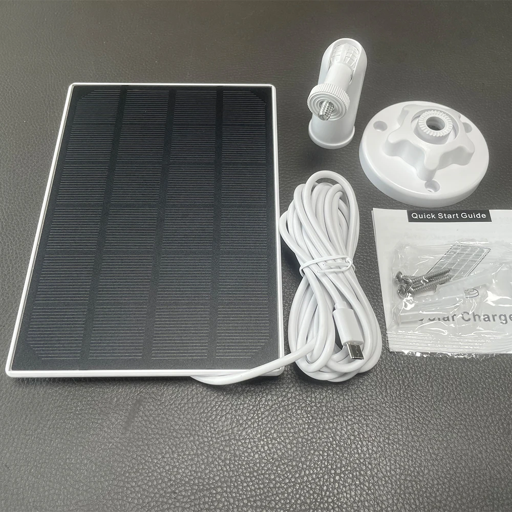 3.3W Outdoor Solar Panel 3M(10FT) Cabel Length Micro USB Port for Rechargeable Battery Camera Outdoor