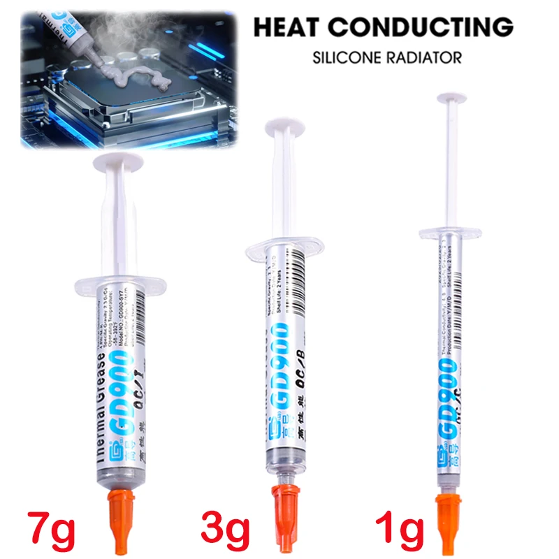 

1g 3g 7g GD900 Thermal Paste/Grease for CPU Cooler PC Processors Conductive Heatsink Plaster Compound Heatsink Plaste