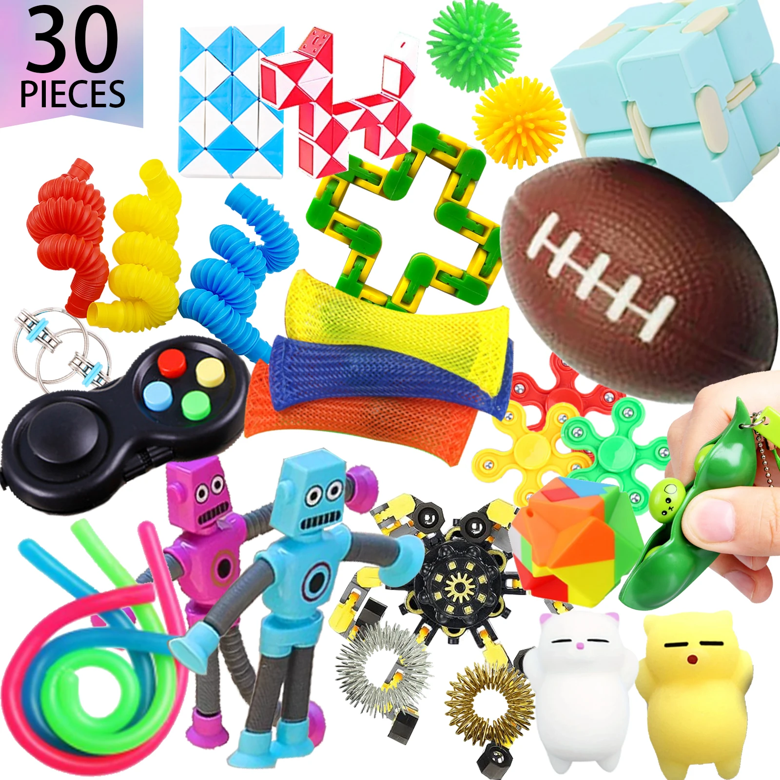 

30 шт., сувениры для вечеринок, наборы игрушек для сжимания, тафры для карнавальных призов, награды в классе, вечеринка по случаю дня рождения, маленькие игрушки включают S