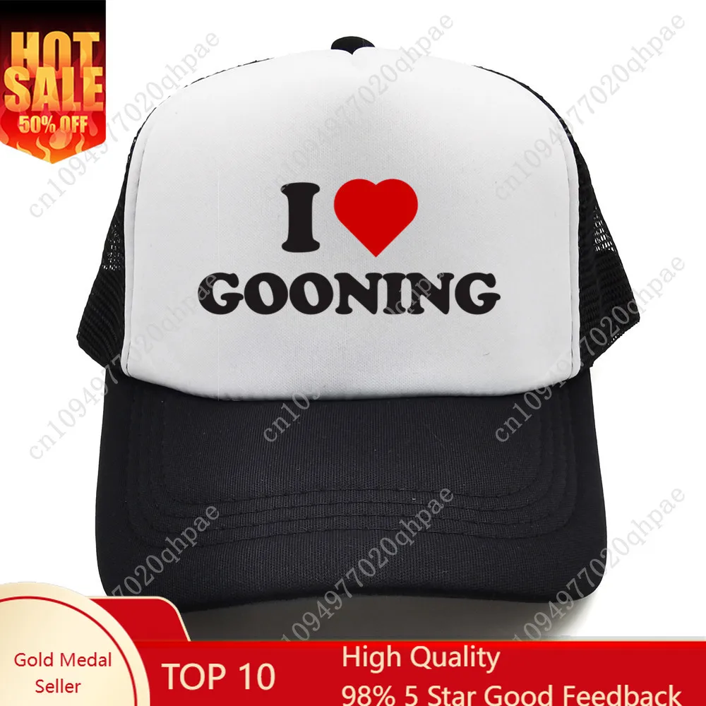 

Funny I Love Gooning Baseball Caps Cool Summer Men Mesh Net Hat Humor Trucker Cap Unisex Outdoor Mesh Net Caps MZ-080