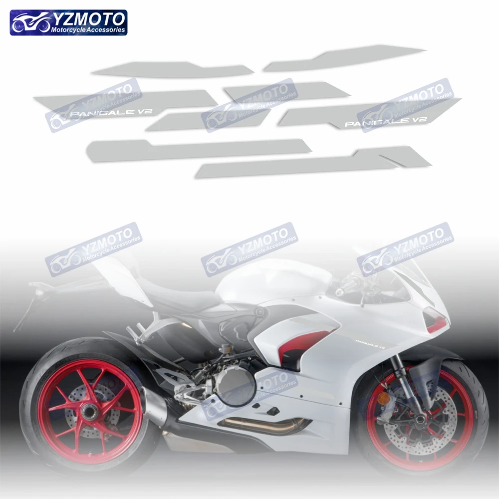 ل V2 Panigale V2 2020 2021 2022 2023 2024 دراجة نارية الملحقات مجموعة كاملة ملصق هدية عاكسة الجسم ملصقات مصورة عدة