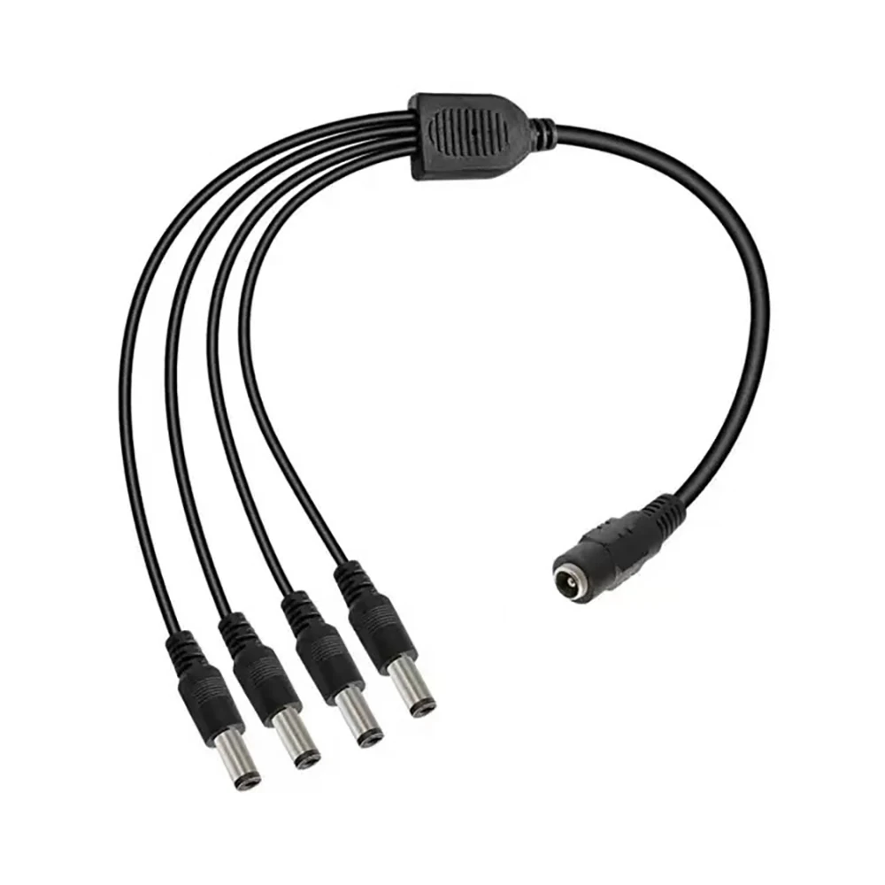 CCTV Home Security Camera DVR LED 5.5x2.1mm Female to Male DC Power Splitter Adapter 3/4/6/8 Ways 12V Accessory