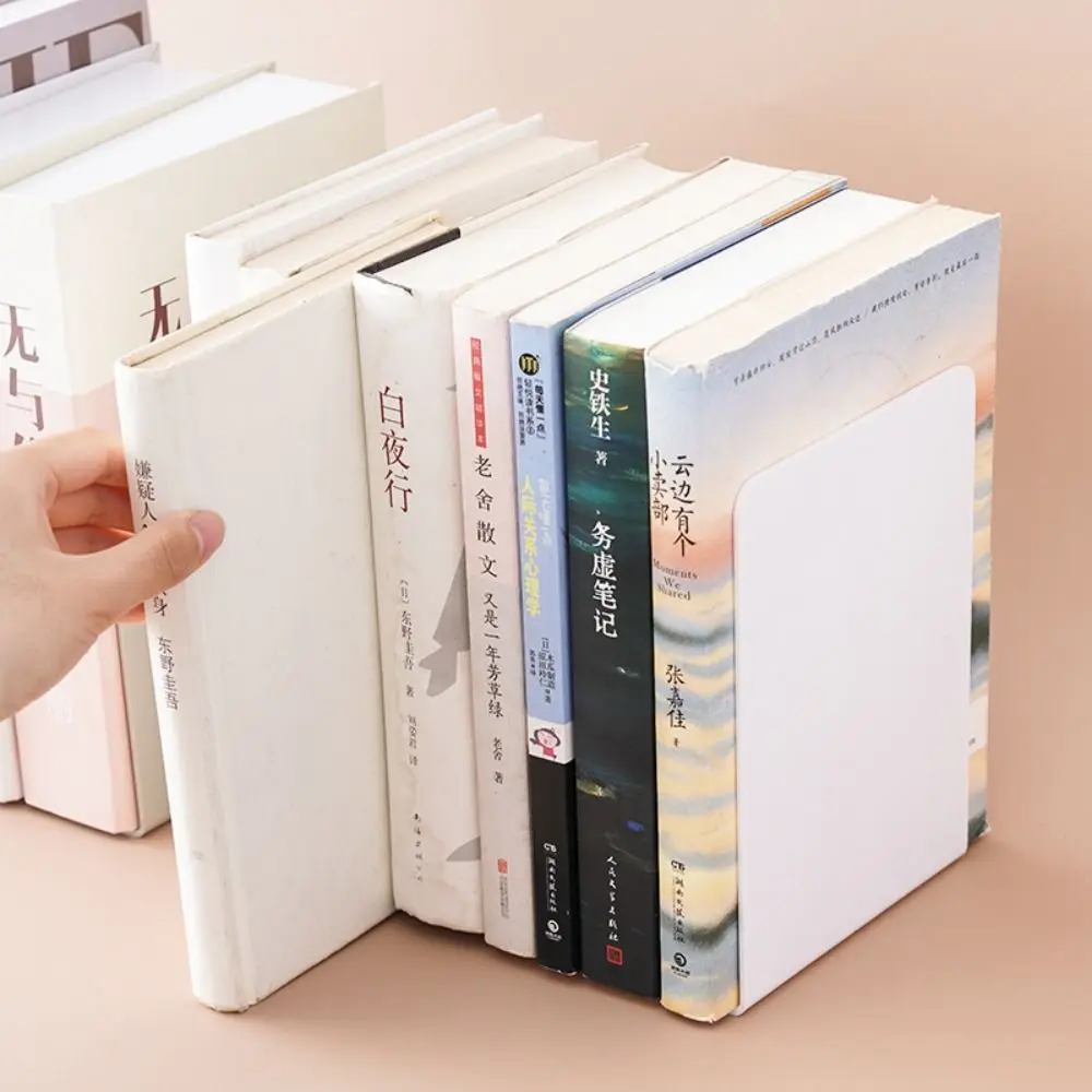 Book Holder L-shaped Desk Bookends INS Durable Book Stand Display Simple Book Support Rack School Office
