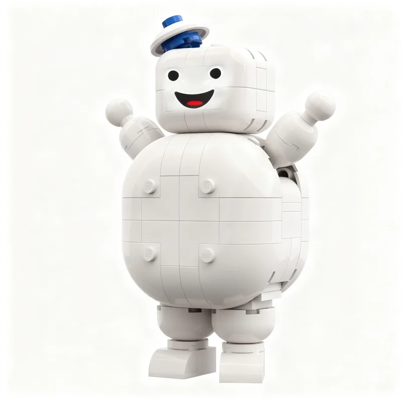 178 elementów MOC Ghostbusters Mini Stay Puft Marshmallow Man Model Klocki Konstrukcyjne Prezent na Boże Narodzenie Zabawka Konstrukcyjna DIY Kreatywny Pomysł