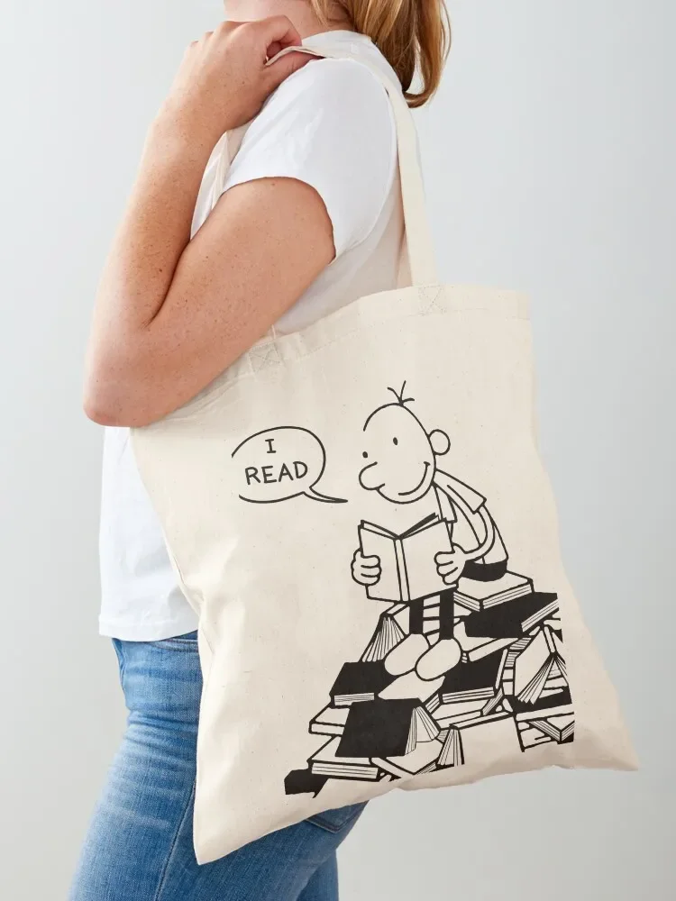 WIMPY KID I READ books Tote Bag Shopper bag tote bag screen Canvas Tote