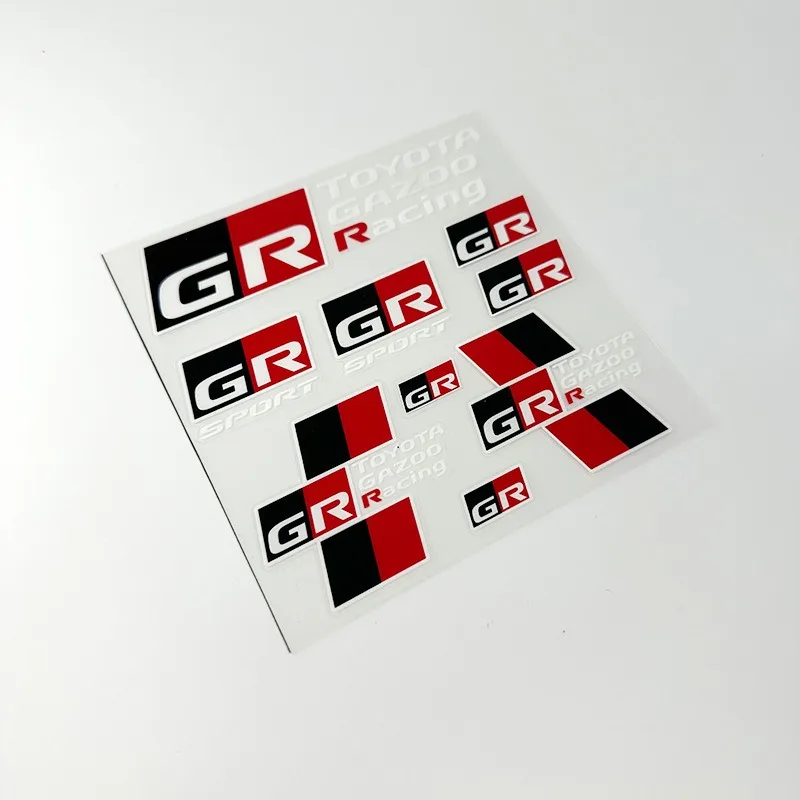 Adesivi impermeabili alla moda per auto, adesivi antisporco per Toyota GR Gazoo Racing Aygo Corolla Yaris GT86 Prius RAV CHR Camry Auris Avensis