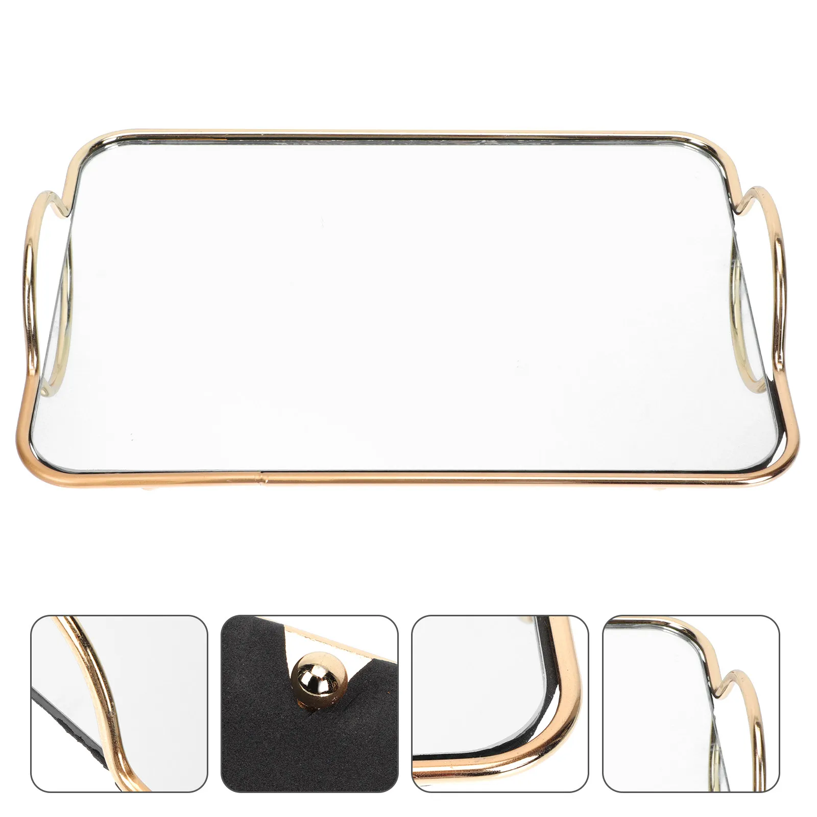1Pcs Iron Dessert Tray Mirror Surface Cake Rack Sturdy Reusable Baking Stand for Wedding Birthday Party Pastry Display