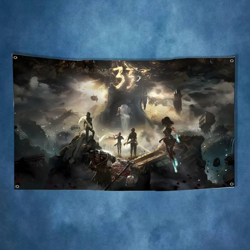 

Clair O-Obscurs E-Expedition 33 Flag Tapestry Banner For Bedroom Outdoor Living Room Restaurant Bar Wall Decor Party