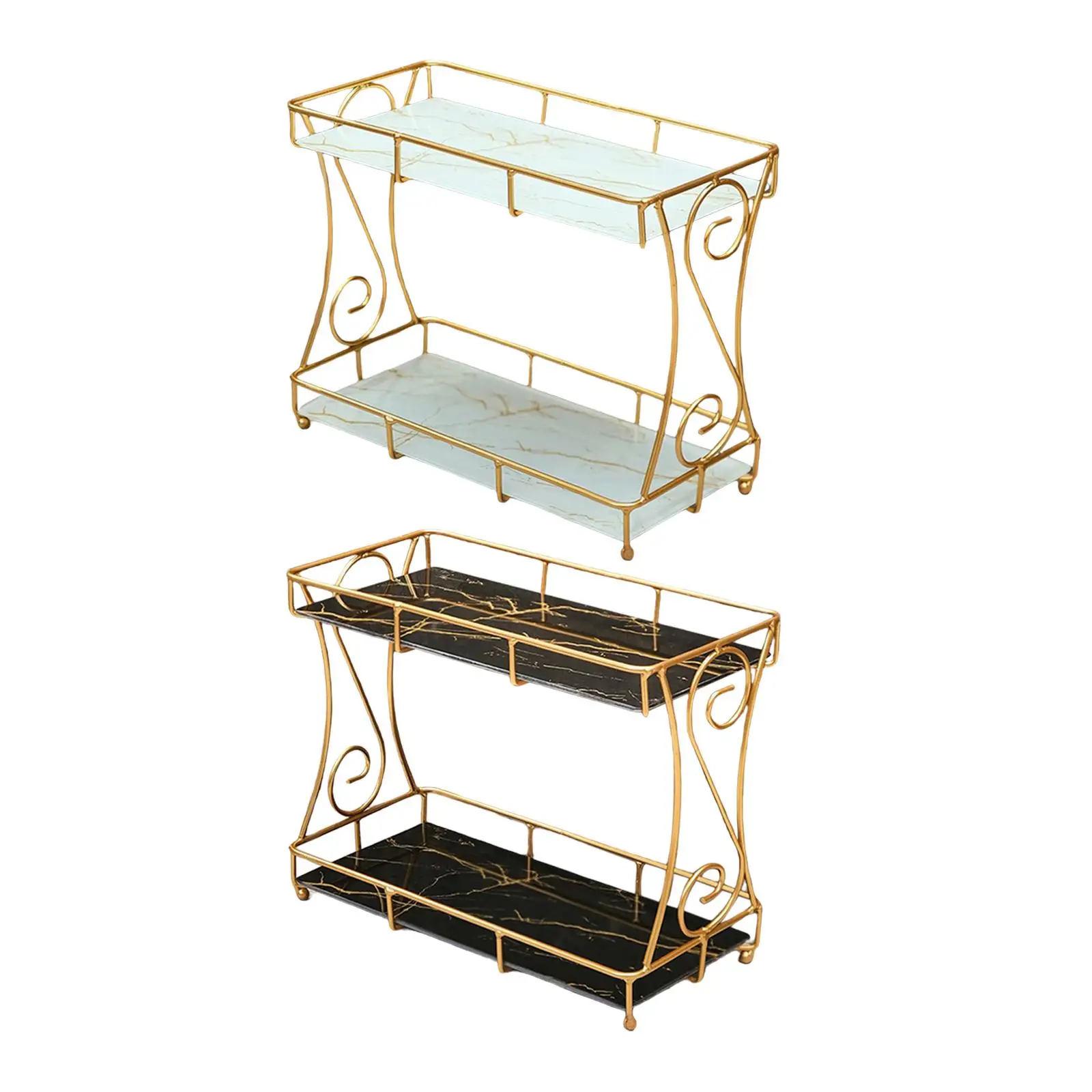Iron Countertop Storage Rack Lipstick Makeup Holder Organizer Shelf Container