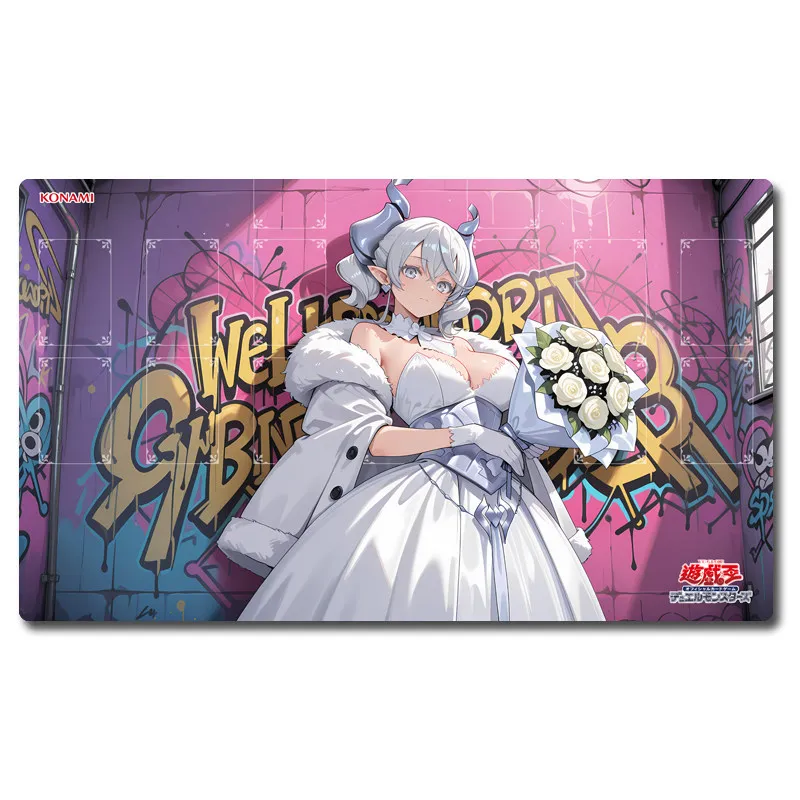 ยูกิโอ! แผ่นรองเมาส์/คีย์บอร์ด ลายเขาวงกตปราสาทเงิน OCG DIY อนิเมะ เกมการ์ดต่อสู้  ขนาด 600*350*2 มม.