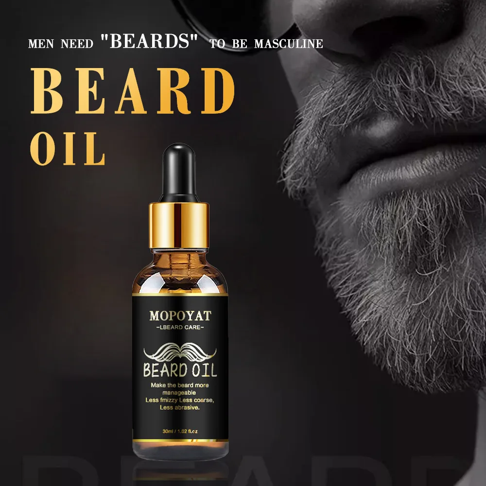 Beard Oil Enhance Mustache Nourishing Smooth Longer Thicker Regrowth Shine Strengthens Anti Hair Loss Treatment Beard Growth Oil