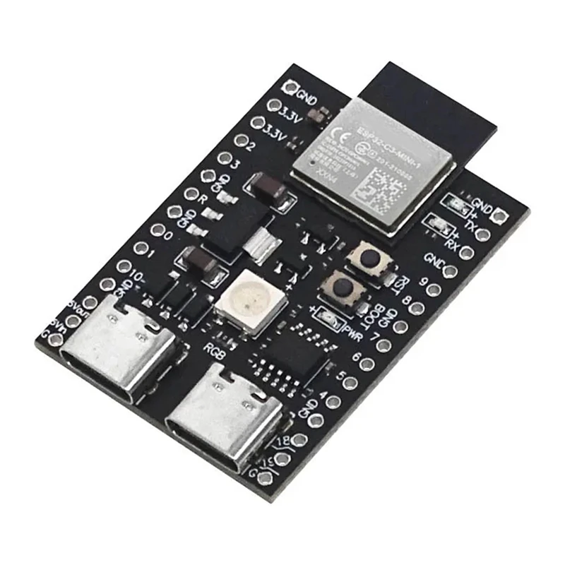 Placa de desarrollo de ESP32-C3, módulo Dual tipo C, Wifi, Bluetooth, BLE5.0, Devkitm-1 Core, ESP32C3