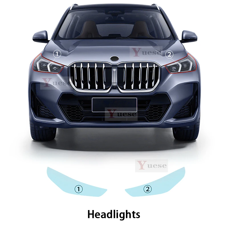 Car Protection Film Headlight Mirror Film TPU Clear Anti Scratch Sticker For BMW X1 U11 M-SPORT 2023-UP