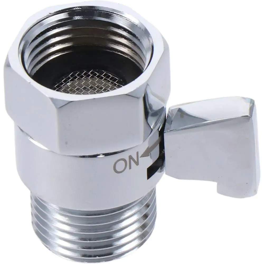 Durable Brass Shower Flow Control Angle Valve Ceramic Silver Brass Handheld Direct Valve Valve Water Volume Adjust Device Worker