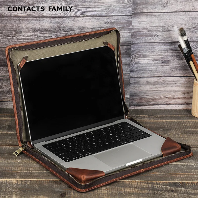 New MacBookAir 13.3 Protective Cover Top Layer Leather Notebook Laptop Bag Suitable for Latest Models