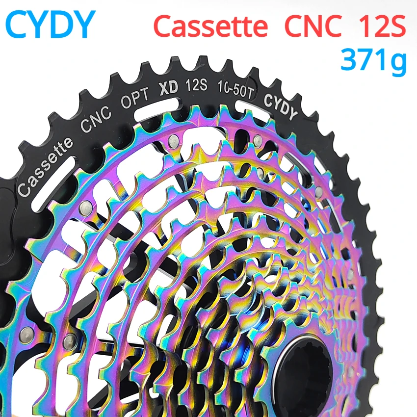 CYDY cassette 12 speed Bike Freewheel XD 12S 10-50T/10-52T XD Freewheel 11v cassette MTB Bicycle Freewheel CNC ultralight 371g