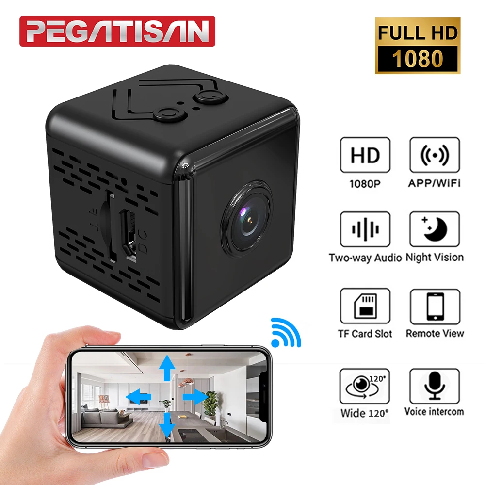 

4K Full HD Home Security Camcorder PEGATAH Mini WIFI Camera Night Vision Micro Cam Motion Detection Video Remote Monitor
