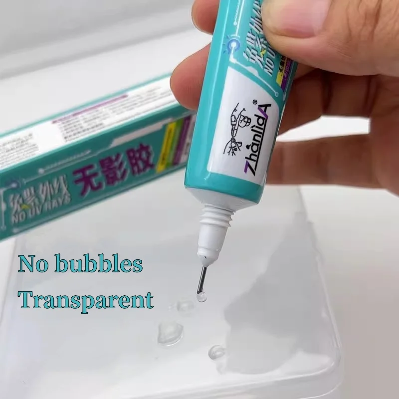 Jewelry Crystal UV Free Shadowless Adhesive 15/50ML Traceless Transparent DIY Glue For Glass Acrylic Repair Phone Screen Warping